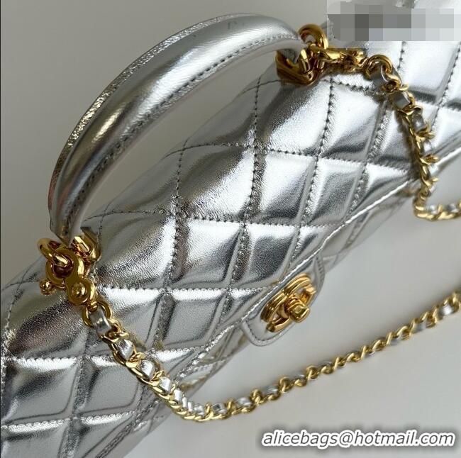Low Cost Chanel Clutch with Chain in Lambskin AP5280 Silver 2026