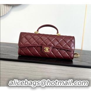 Traditional Specials Chanel Clutch with Chain in Lambskin AP5280 Burgundy 2026