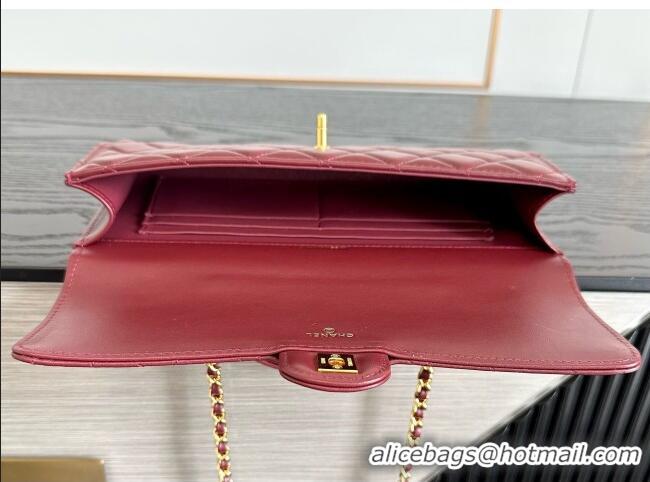 Traditional Specials Chanel Clutch with Chain in Lambskin AP5280 Burgundy 2026