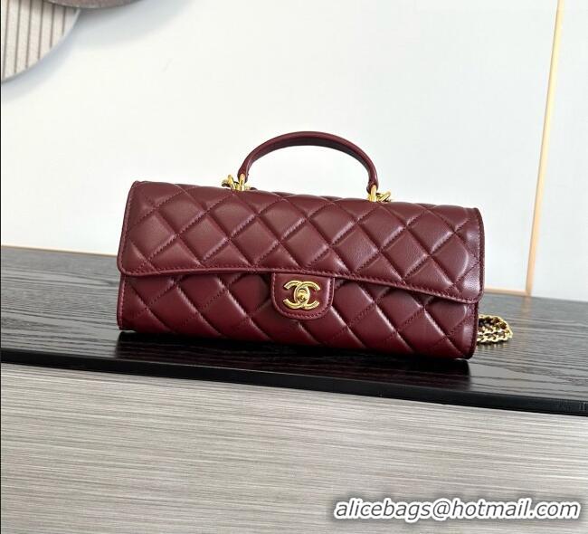 Traditional Specials Chanel Clutch with Chain in Lambskin AP5280 Burgundy 2026