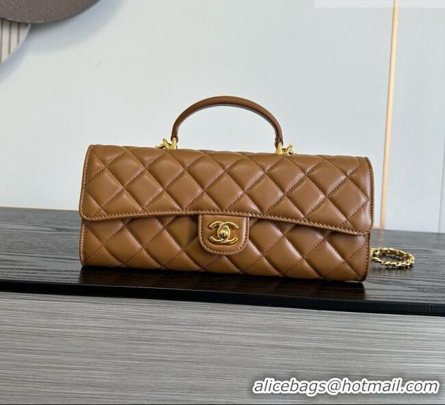 Market Sells Chanel Clutch with Chain in Lambskin AP5280 Brown 2026