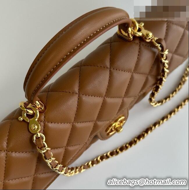 Market Sells Chanel Clutch with Chain in Lambskin AP5280 Brown 2026