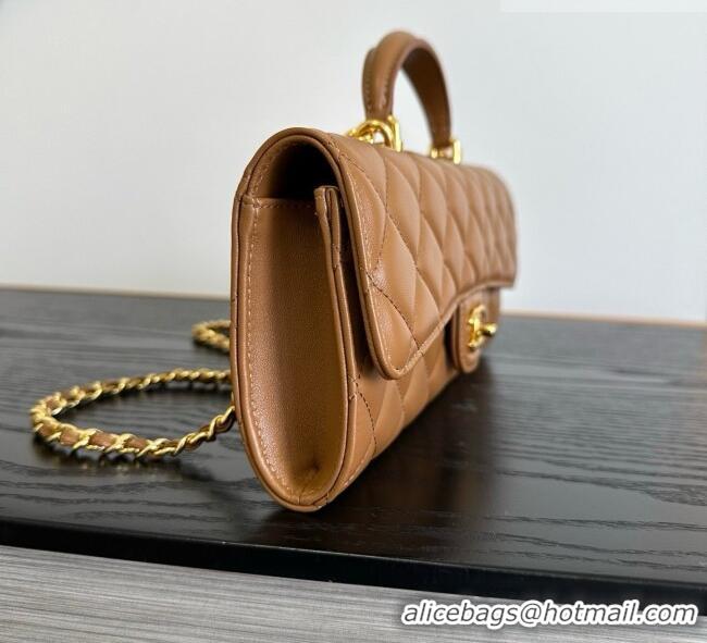 Market Sells Chanel Clutch with Chain in Lambskin AP5280 Brown 2026
