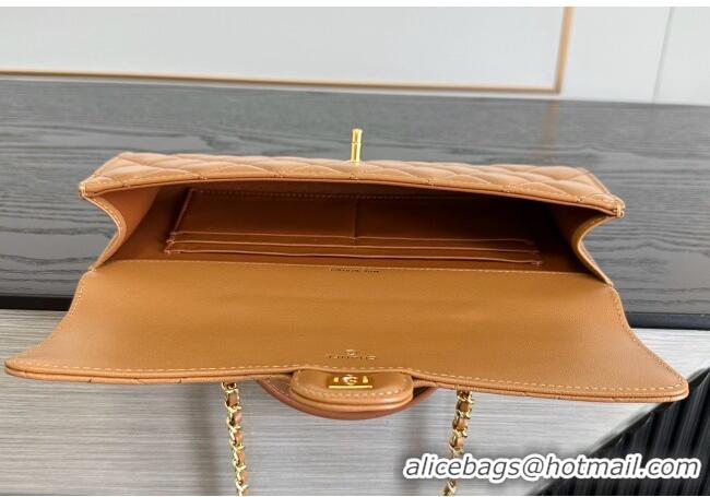Market Sells Chanel Clutch with Chain in Lambskin AP5280 Brown 2026