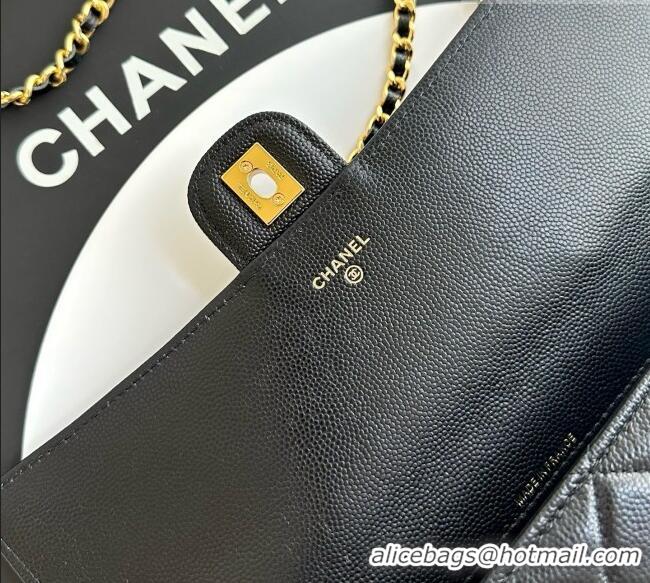 Best Price Chanel Clutch with Chain in Grained Calfskin AP5280 Black 2026