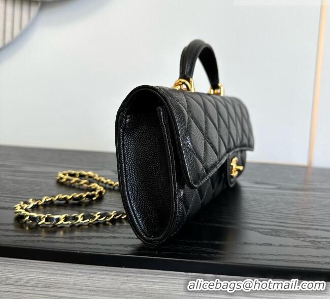 Best Price Chanel Clutch with Chain in Grained Calfskin AP5280 Black 2026