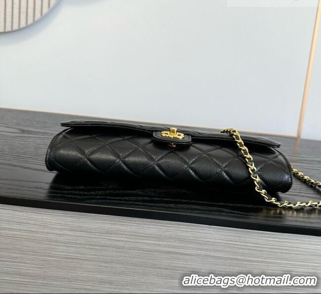 Best Price Chanel Clutch with Chain in Grained Calfskin AP5280 Black 2026