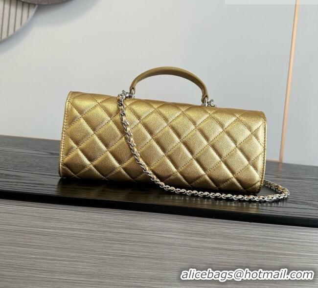 Luxury Discount Chanel Clutch with Chain in Grained Calfskin AP5280 Gold 2026