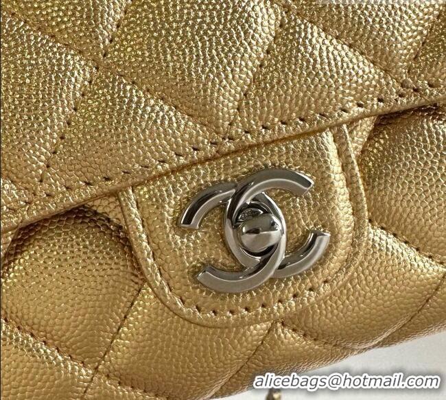 Luxury Discount Chanel Clutch with Chain in Grained Calfskin AP5280 Gold 2026