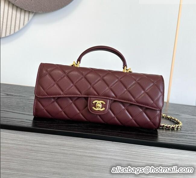 Low Cost Chanel Clutch with Chain in Grained Calfskin AP5280 Burgundy 2026