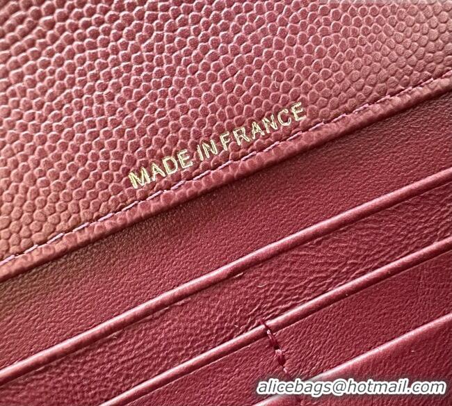 Low Cost Chanel Clutch with Chain in Grained Calfskin AP5280 Burgundy 2026
