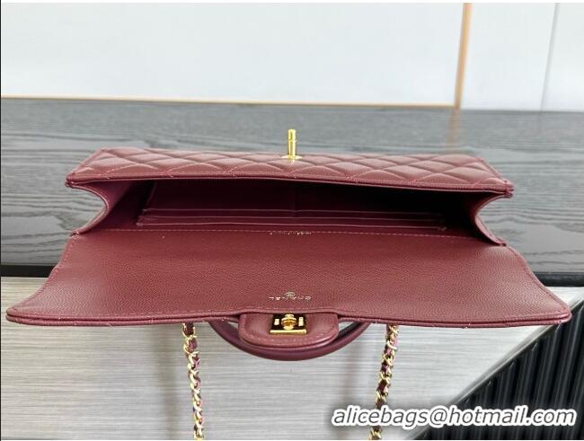 Low Cost Chanel Clutch with Chain in Grained Calfskin AP5280 Burgundy 2026