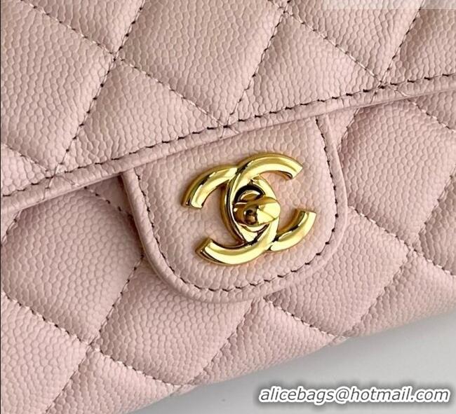 Inexpensive Chanel Clutch with Chain in Grained Calfskin AP5280 Pink 2026