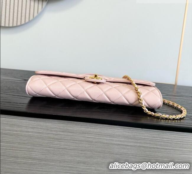 Inexpensive Chanel Clutch with Chain in Grained Calfskin AP5280 Pink 2026