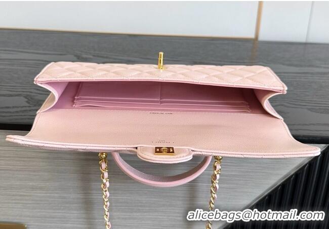 Inexpensive Chanel Clutch with Chain in Grained Calfskin AP5280 Pink 2026