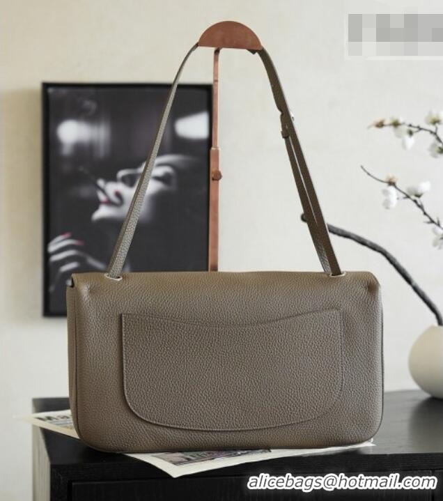 Well Crafted Chanel Small Maxi Flap Bag in Grained Calfskin AS6231 Dark Khaki/Silver 2026