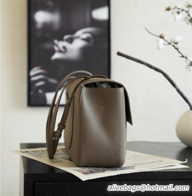 Well Crafted Chanel Small Maxi Flap Bag in Grained Calfskin AS6231 Dark Khaki/Silver 2026