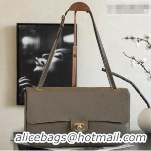 Classic Discount Chanel Small Maxi Flap Bag in Grained Calfskin AS6231 Dark Khaki/Gold 2026