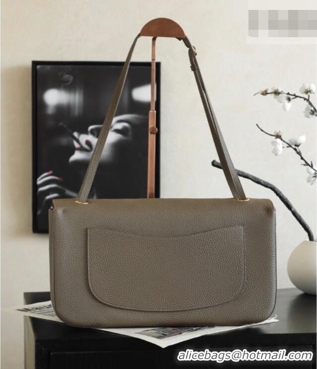 Classic Discount Chanel Small Maxi Flap Bag in Grained Calfskin AS6231 Dark Khaki/Gold 2026