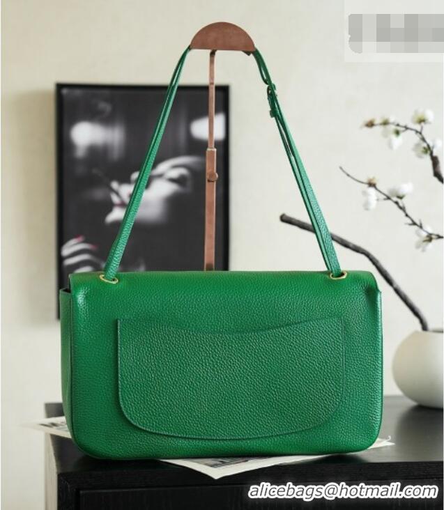 Top Quality Chanel Small Maxi Flap Bag in Grained Calfskin AS6231 Green/Gold 2026