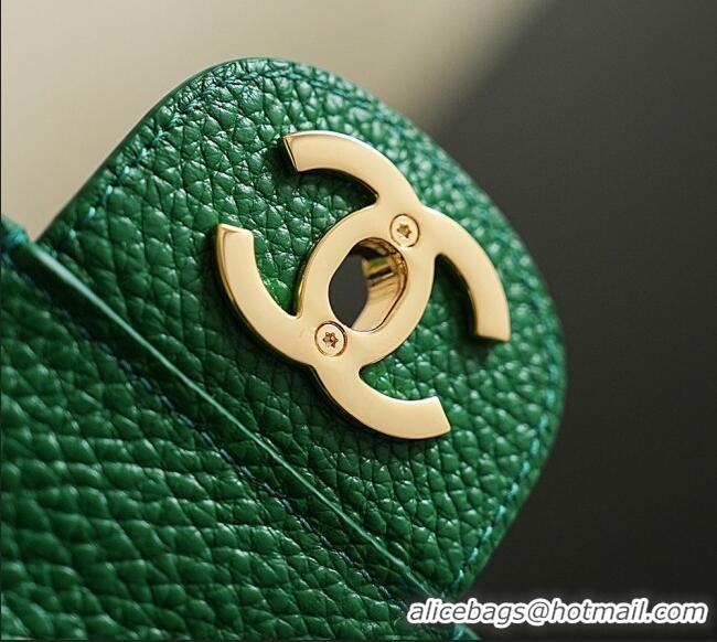 Best Product Chanel Large Maxi Flap Bag in Grained Calfskin AS6233 Green/Gold 2026