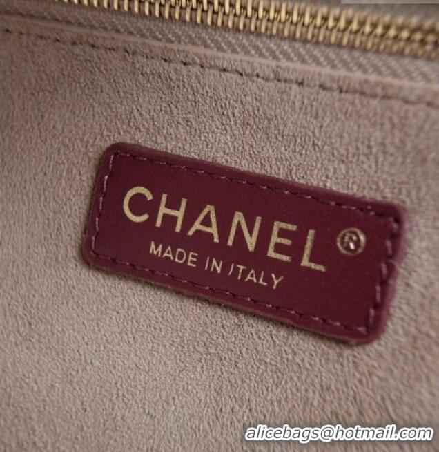 Buy Discount Chanel Small Shopping Bag in Smooth Calfskin AS6243 Burgundy 2026