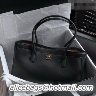 Most Popular Chanel Small Shopping Bag in Smooth Calfskin AS6243 Black 2026