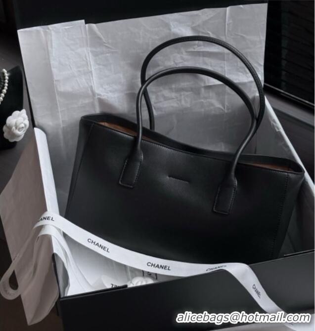 Most Popular Chanel Small Shopping Bag in Smooth Calfskin AS6243 Black 2026