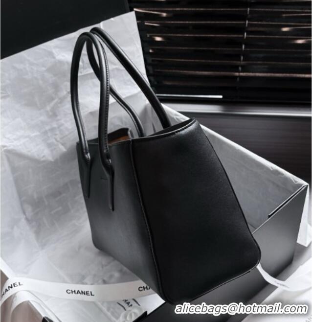 Most Popular Chanel Small Shopping Bag in Smooth Calfskin AS6243 Black 2026