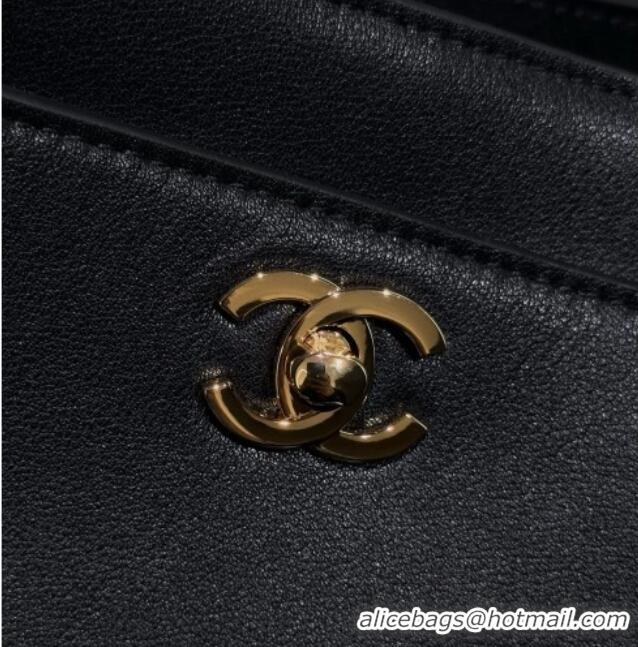 Most Popular Chanel Small Shopping Bag in Smooth Calfskin AS6243 Black 2026