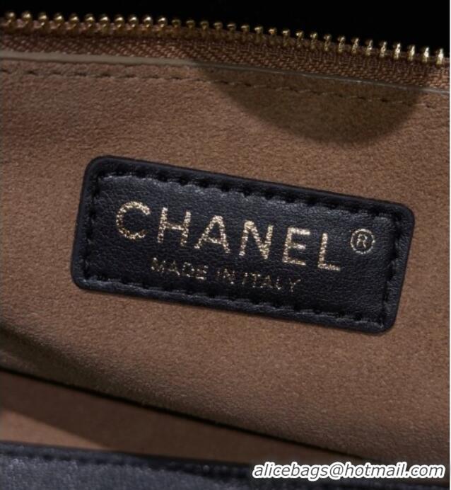 Most Popular Chanel Small Shopping Bag in Smooth Calfskin AS6243 Black 2026