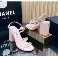 Low Cost Chanel Sandals Sheepskin Light Pink 95mm 6080203