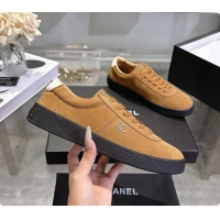 Pretty Style Chanel Sneakers Suede calfskin & calfskin, Brown & Black 6080206