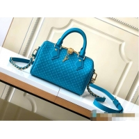 Best Quality Louis Vuitton Nano Speedy Calfskin Nanogram Embossed Leather M28398 Blue 2026