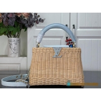Fashion Discount Louis Vuitton Capucines BB Sky Denim Rattan and Denim N88126 2026