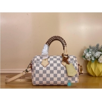 Famous Brand Louis Vuitton Speedy Bandouliere 20 Damier Azur Canvas Banana Yellow M00209