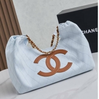 Best Price Chanel Coco Beach Small Shopping Bag Denim/Calfskin AS6191 Blue/Brown/Gold 2026