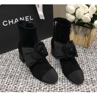 Buy Discount Chanel Suede Kidskin & Grosgrain Black 6080404