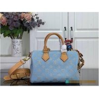Buy Classic Louis Vuitton Speedy P9 Bandoulière 25 Golden Silk Blue M27047