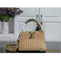 Buy Promotional Louis Vuitton Capucines Mini Gold Rattan and Cowhide leather M27063