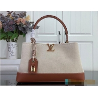 Hot Style Louis Vuitton Capucines Weekender Tan Canvas and cowhide leather M27065
