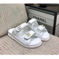 Buy Luxury Chanel Slipper White 01 6080415