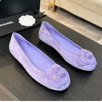 Popular Style Chanel Flower Shoes Purple 6080419