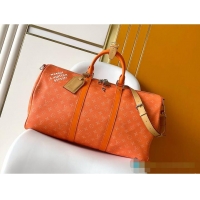 Best Grade Louis Vuitton Keepall Bandoulière 50 Caramel Monogram Heritage coated canvas M27558