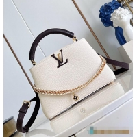 Famous Brand Louis Vuitton Flight Mode Capucines BB Cream/Burnt Mahogany Taurillon leather M29439