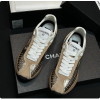 Top Grade Chanel Sneaker 25C Brown 6080607