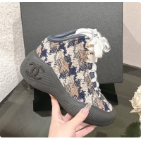Good Quality Chanel Tweed Sneaker Brown 6080613