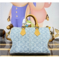 New Discount Louis Vuitton LV Qixi Festival Limited Edition Speedy P9 Bandoulière 30 Monogram Denim M2A209