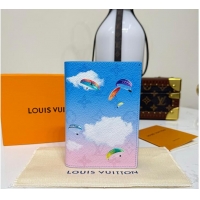 Market Sells Louis Vuitton Passport Cover Paragliding Blue M29231