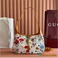 Best Product Gucci Jackie 1961 medium shoulder bag white and multicolor nylon 753965